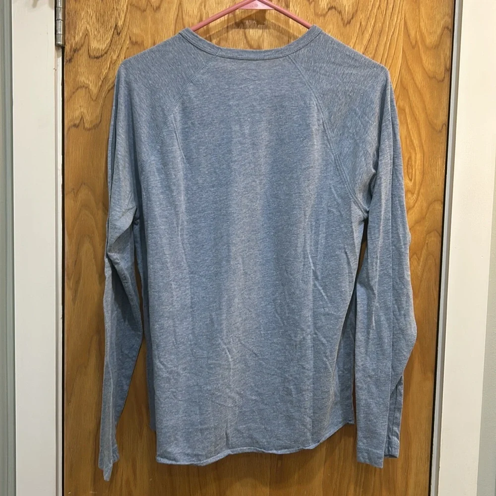 J.Crew Tri-Blend Long Sleeve Crewneck Tee Blue Size Small